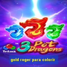 gold roger para colorir